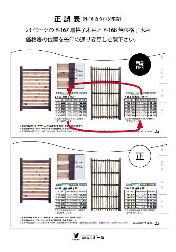 正誤表